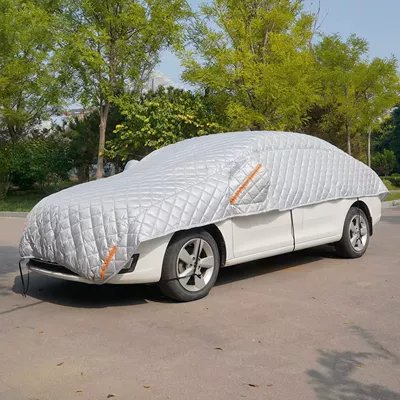 Camouflage Color, All-Season Car | Car clothing - off-road-general-purpose-silver-quilt-style-half-mask