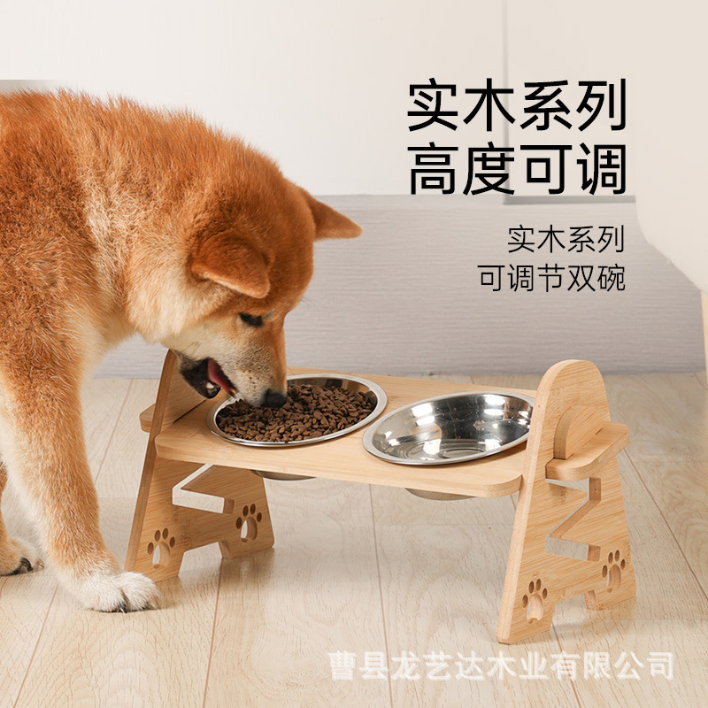 스테인레스 스틸 고양이 용품 개 그릇 고양이 비스듬한 입 보호 자궁 경부 음식 그릇 애완 동물 개 그릇 고양이 그릇 더블 그릇 맞춤