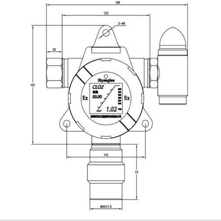 固定式一氧化碳浓度检测仪 型号:DR022-0-1000ppm 库号：M28098