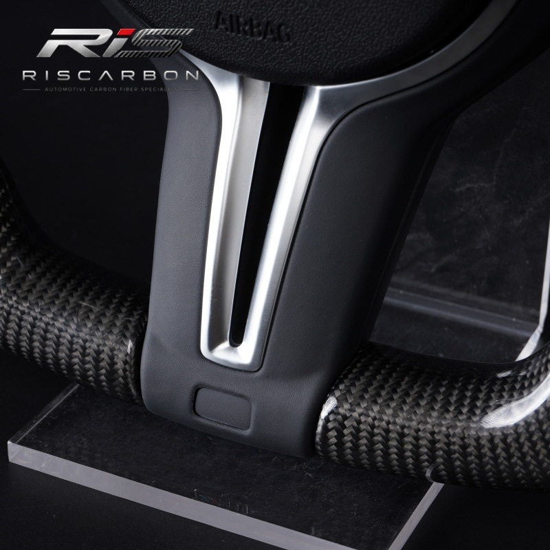 Carbon fiber M logo flat-bottom steering wheel compatible with BMW F30F10F11F15F16F20F25F18M3M5