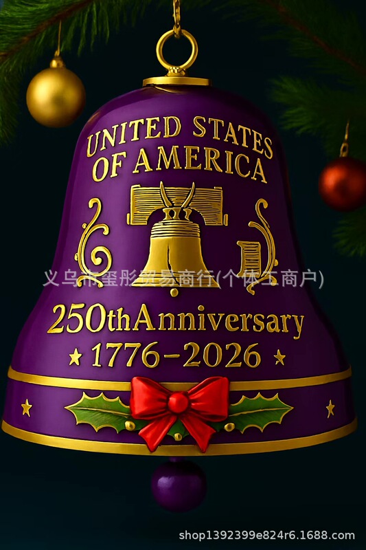 跨境新品美国250周年自由钟亚克力装饰挂件平面2D挂牌|undefined