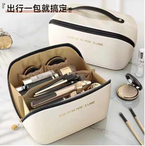 新型PU化粧バッグ高級感大容量枕バッグ旅行収納バッグ携帯収納袋卸売り|undefined