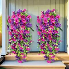 人気のAmazonクロスボーダーシミュレーション植物籐グリーン植物ユーカリ花束朝顔装飾品TEMU