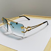 Fashionable square sunglasses, glasses, 2023 collection