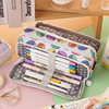 Capacious universal multilayer pencil case for elementary school students, for secondary school