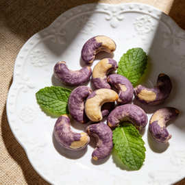 新货带皮腰果颗粒袋装紫衣紫皮坚果腰果仁原味炒货零食批发厂