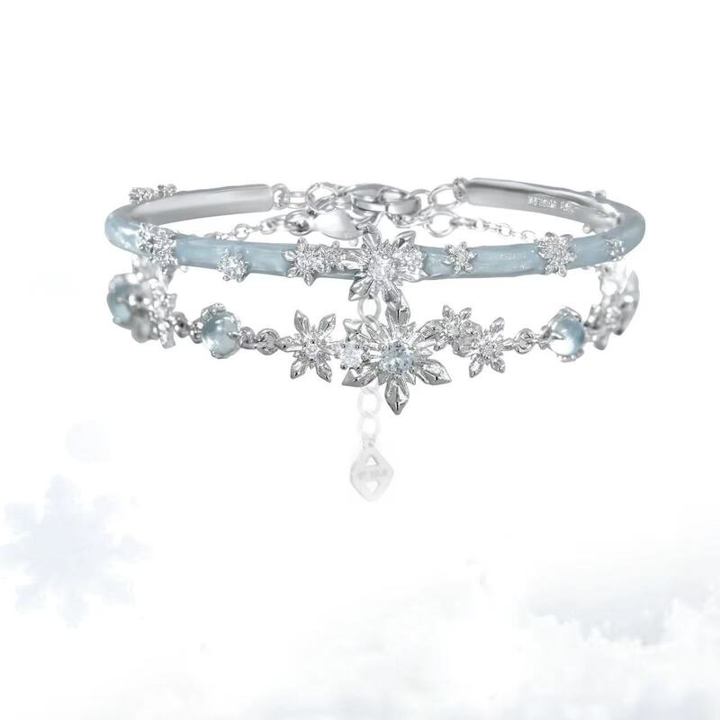 Snowflake Bracelet, Niche Design, High-End, Cool Style, Couple's Bracelet, Sweet and Cool Bracelet, New Style Snowflake Bracelet, Niche Design, High-End, Cool Style, Couple's Bracelet, Sweet and Cool Bracelet, New Style