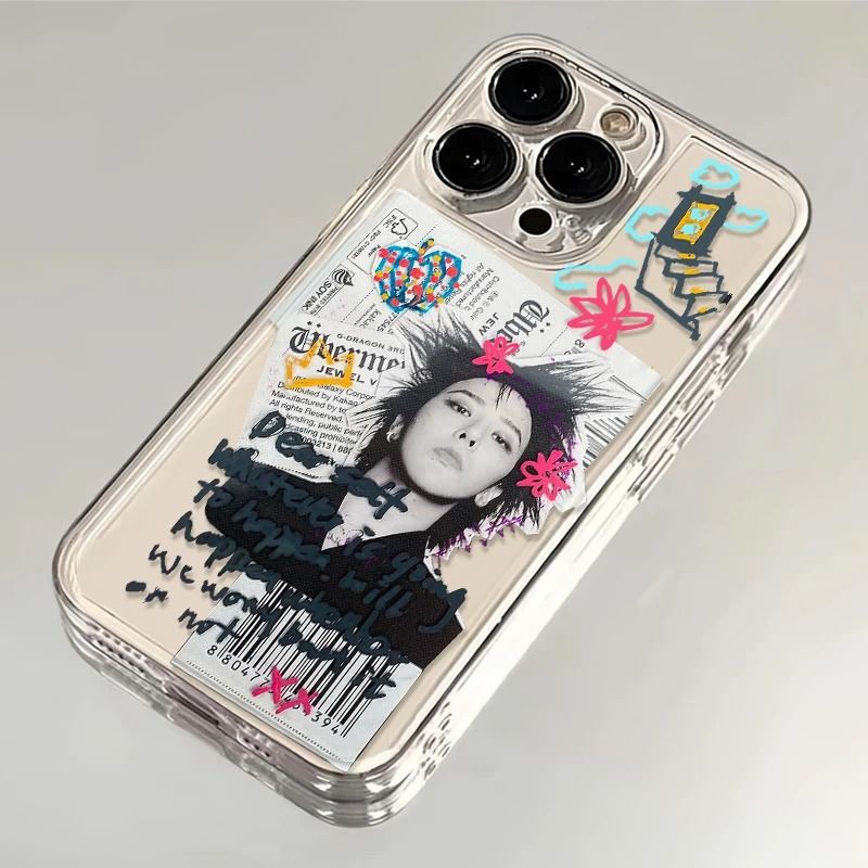 涂鸦权志龙适用于苹果13PROMAX手机壳iPhone15新款14小众16软壳12|undefined