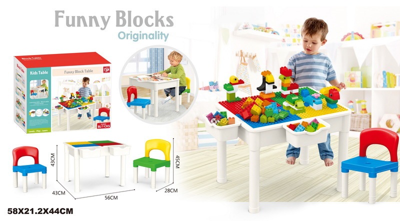 puzzle building block game table plum blossom building block table large grain building block table painting table give color brush blackboard eraser