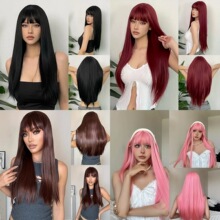 ��TEMU�W���L2025��Ʒ�R������ɫ�Lֱ�l���|Ů��ٰlȫ�^�׼ٰlha
