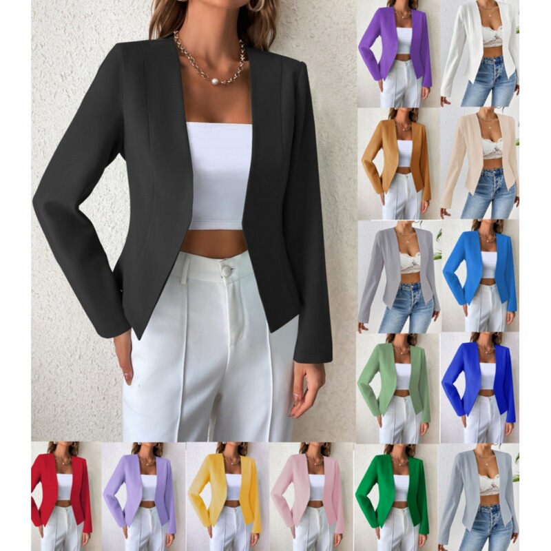 17 Colors in Stock, Cross-Border Foreign Trade 2026 New Style Women's Blazer, Slim-Fit European and American Style Long-Sleeve Women's Cardigan 17 Colors in Stock, Cross-Border Foreign Trade 2026 New Style Women's Blazer, Slim-Fit European and American Style Long-Sleeve Women's Cardigan