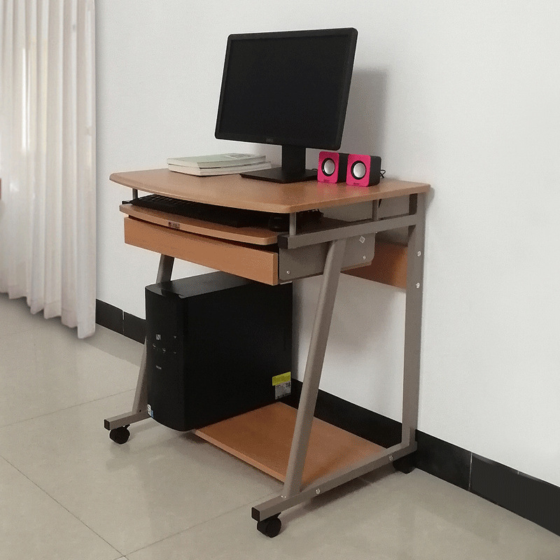 简约台式电脑桌家用小书桌卧室学习桌带抽屉办公桌白色移动写字台