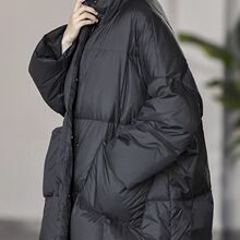 外贸热销冬季新款90白鸭绒羽绒服宽松大码加厚休闲外套保暖面包服