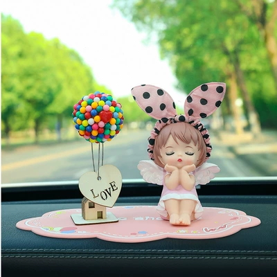 Decoration Supplies Creative Car Seasonal, Car ornaments - pink-anne-flying-house-balloon-pink-lucky-mat