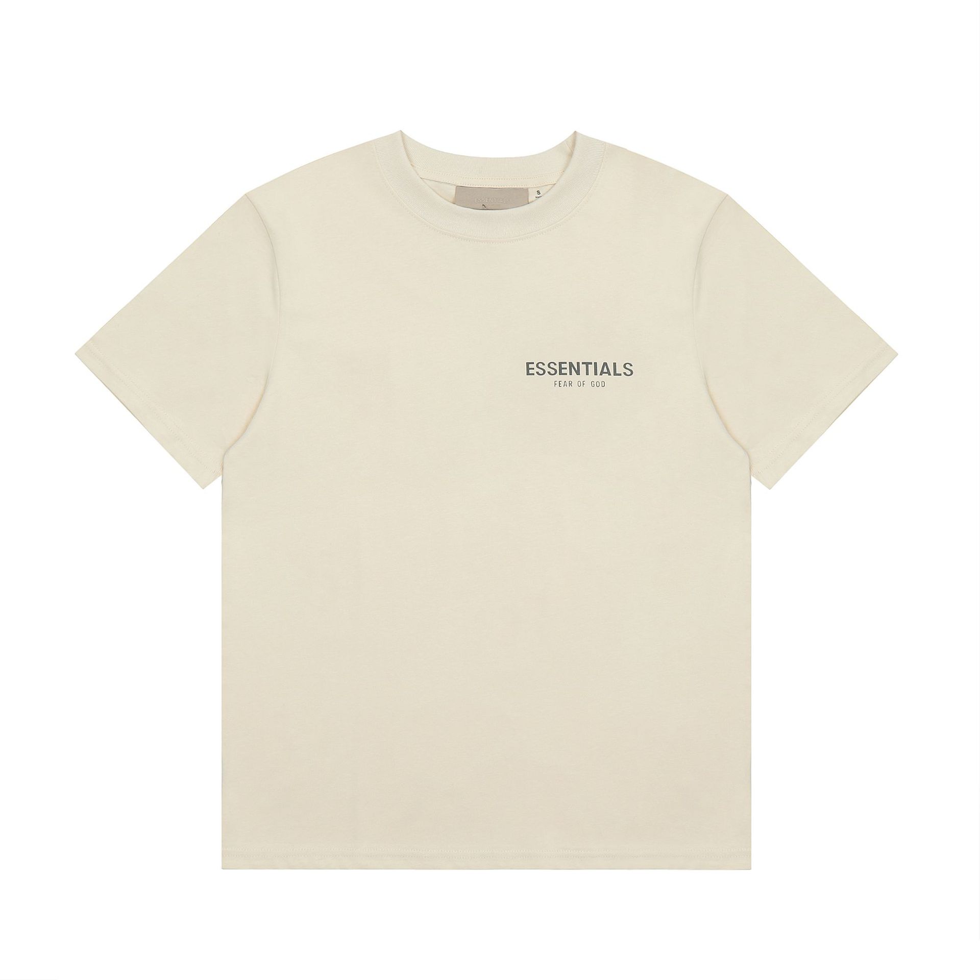 Camiseta de manga corta con estampado de letras pequeñas FOG, reflectante, estilo americano informal, clásica, holgada, cuello redondo, unisex, para parejas, moderna