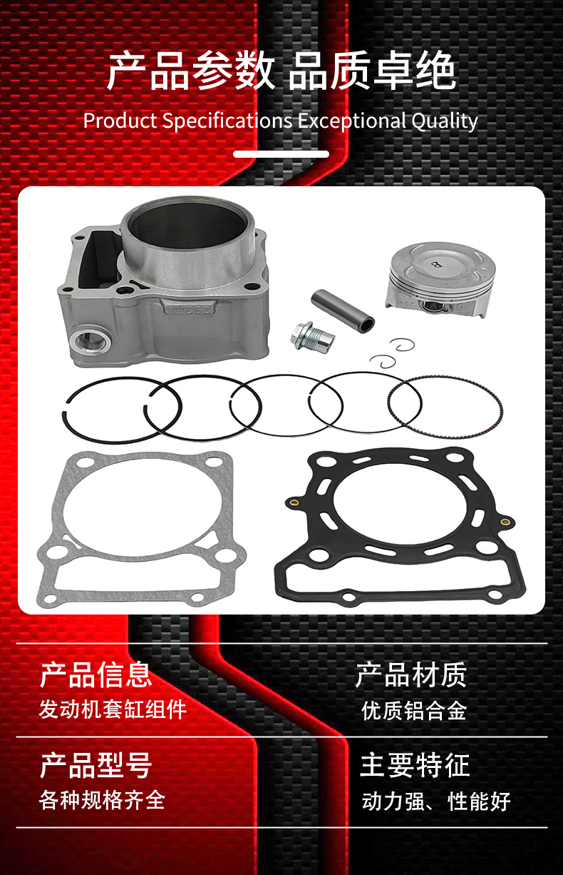 Motorcycle Engine Cylinder Kit Suitable for Kawasaki Klx300 Kawasaki Klx250 Cylinder Piston Ring 78mm