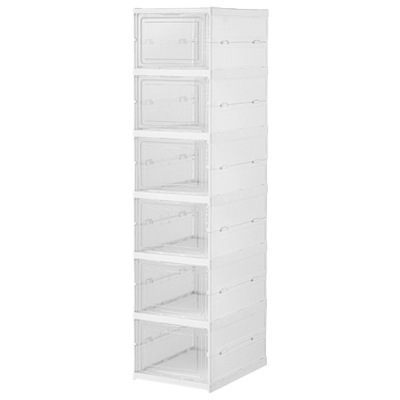Caja de Zapatos Plegable Transparente de Plástico PP Antipolvo para Salón y Dormitorio