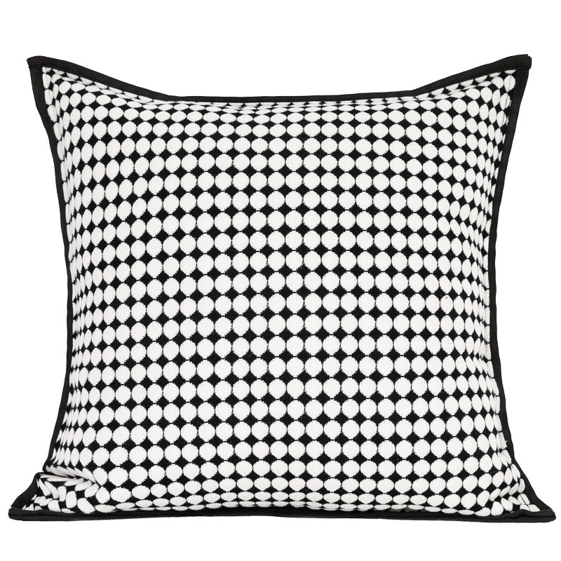 45×45cm 흑백 도트무늬 사각베개