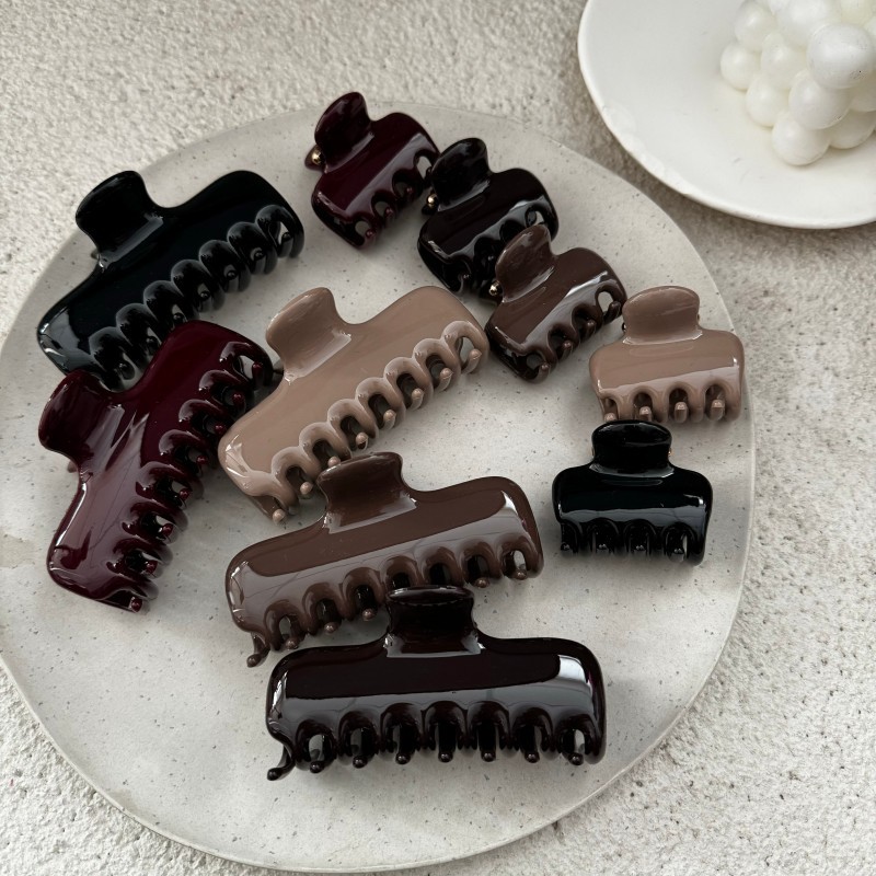 New Style Anti-Slip Thick Hair Clip, Solid Color High Ponytail Shark Clip for Women, High-End Versatile Hair Accessory