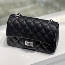 菱格包包口盖包真皮女包cf包高级感小方包秋冬潮链条包单肩斜跨包