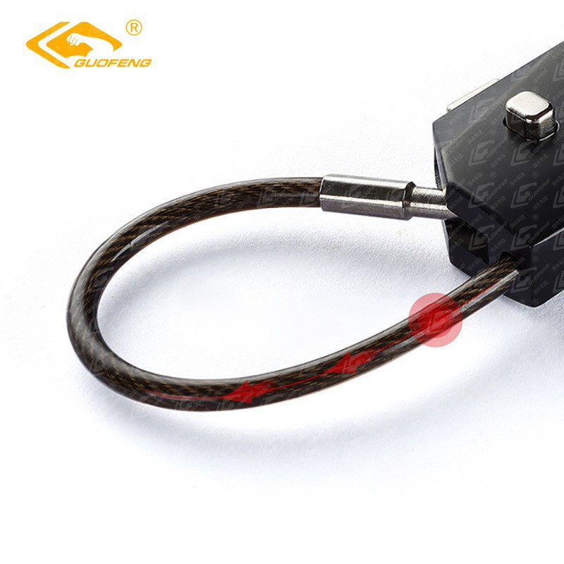 Cerradura de bicicleta cerradura de alambre de acero motocicleta eléctrica retráctil grueso cerradura antirrobo cerradura antirrobo de cuatro dígitos