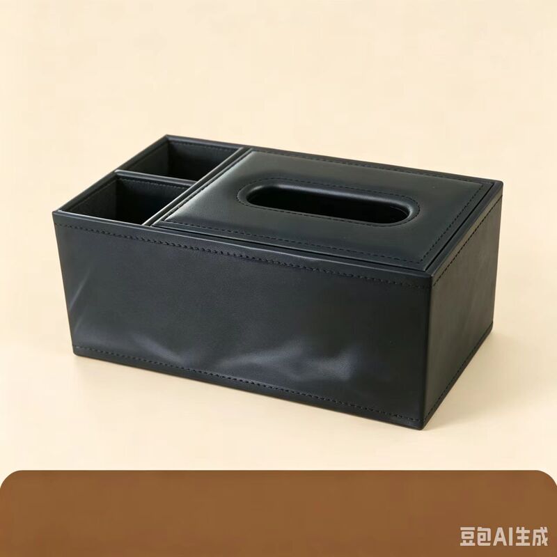 European Multifunctional Creative Leather Tissue Box Hotel Restaurant Tissue Box Logo Remote Control Storage Box