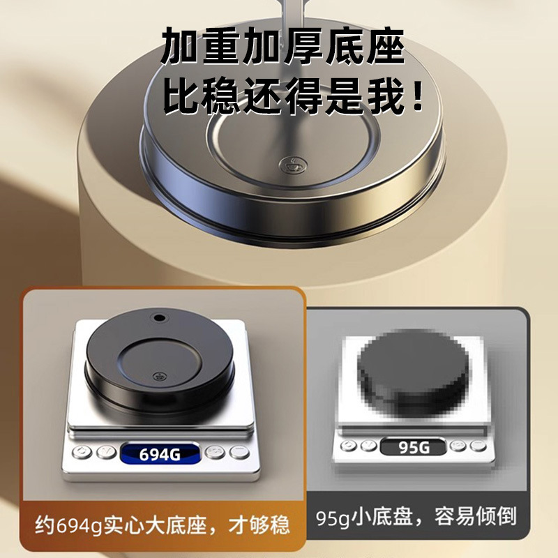 メーカー卸売りの携帯電話の生放送の撮影の支えはベースのデスクトップの支えの金属の腕の下げたたいの支えを強めます。|undefined