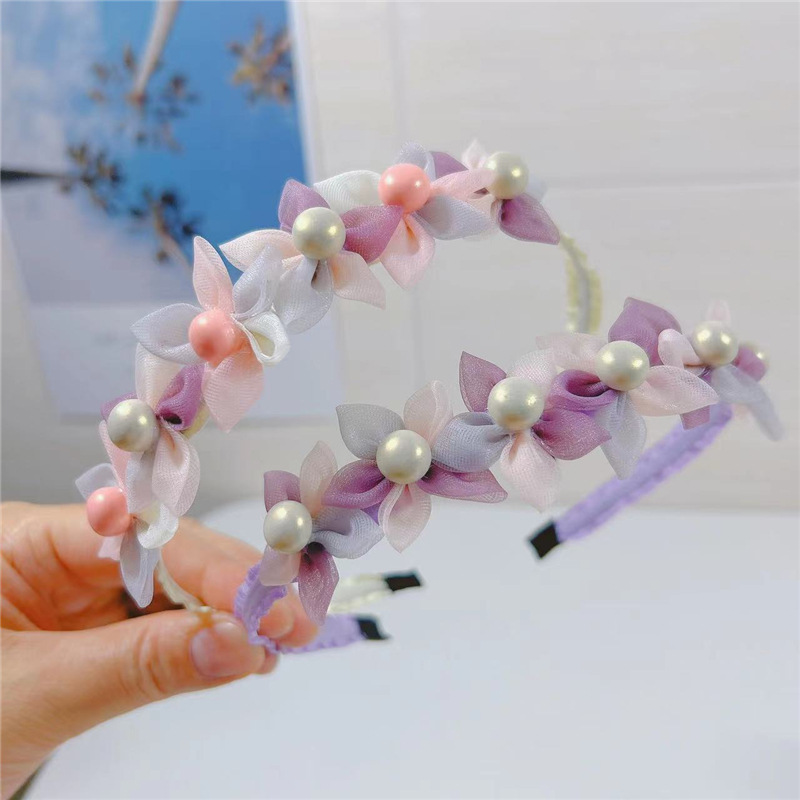 25g Weight Hair Clip, Hair Band Hair Accessories Type Sweet Flower Cloth Hair Clip Hair Band