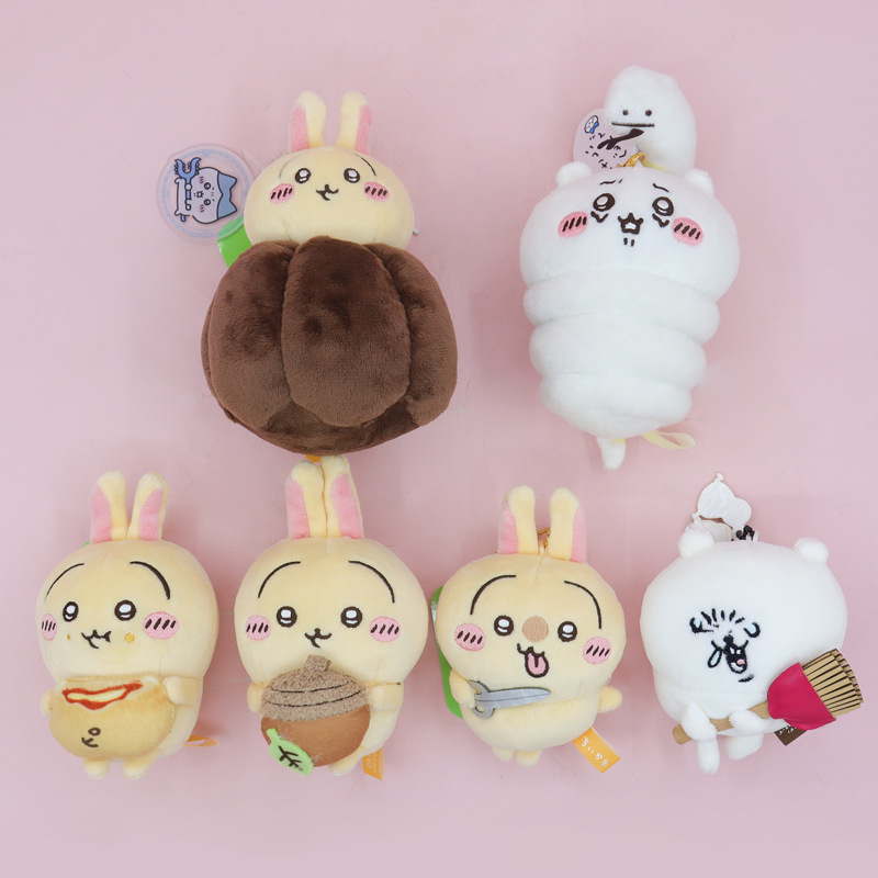 日本の新しいかわいい自虐的なクマのゴム製賞品舐めナイフウサキぬいぐるみガールハートペンダントギフト|undefined