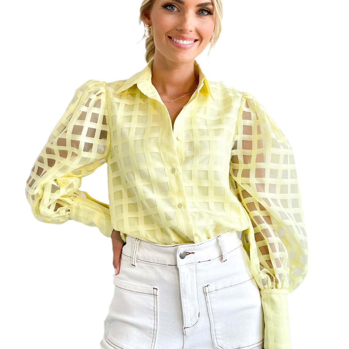 Autumn fashionable solid color small shirt