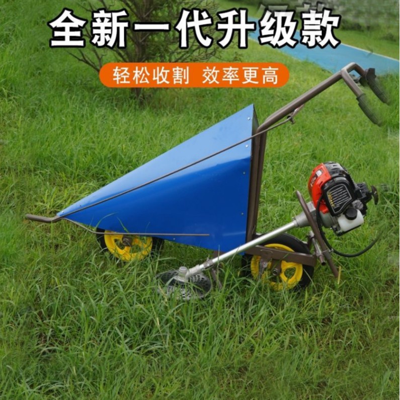 手推式多用途小型玉米收获机汽油单行秸秆割倒机手扶式割晒机农用