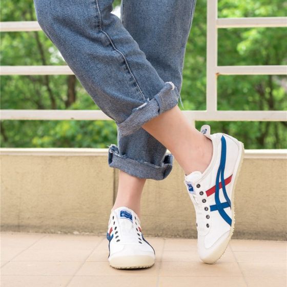 Putian Shoes Onizuka Tiger Canvas Shoes Slip-on Breathable Casual Lazy Shoes Flat Lightweight Motoring Shoes Couple's Shoes