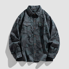 包邮男士感衬衫休闲宽松长袖男款上衣潮牌衬衣男开衫外套2025