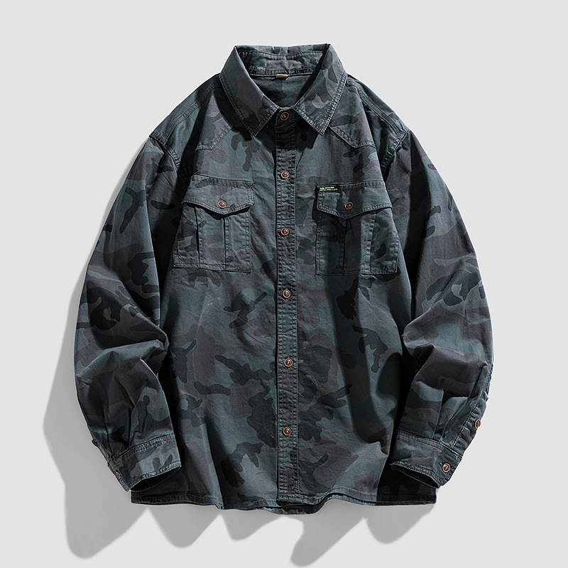 包邮男士感衬衫休闲宽松长袖男款上衣潮牌衬衣男开衫外套2025