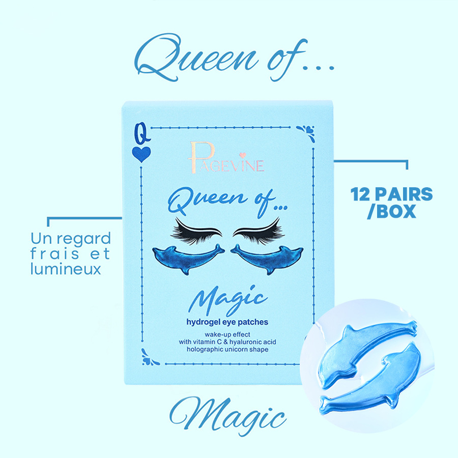 Producto de venta caliente transfronterizo PAGE VINE, mascarilla hidratante y humectante para ojos, reafirmante y reductora de líneas de expresión, parche de mascarilla de cristal de colágeno para ojos