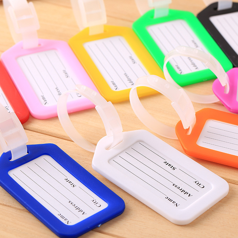 Rolling suitcase colored tag marking transport tag label boarding pass sorting tag label with marking hanger hotel keychain tag