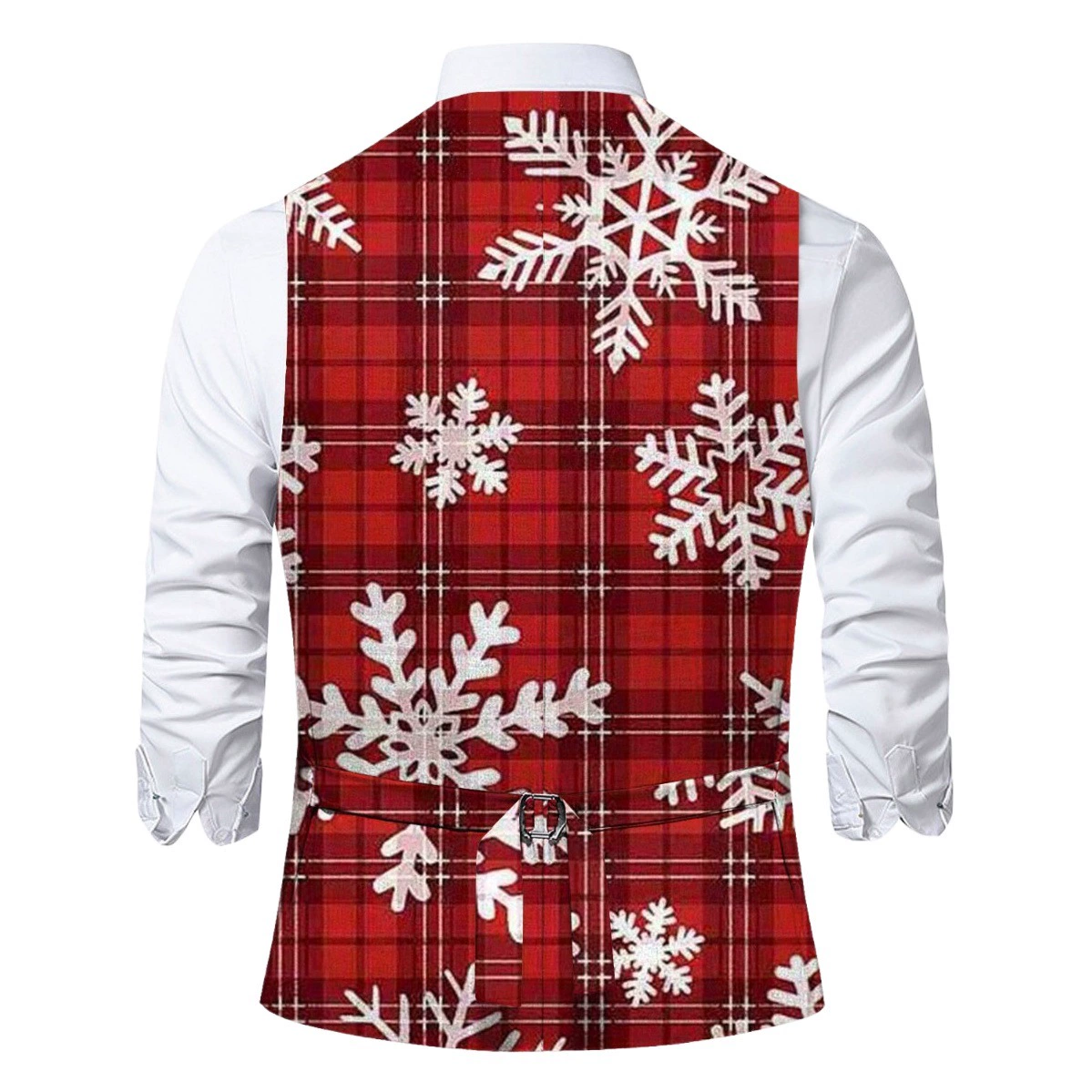 Мужской жилет на Рождество 2023 с случайным принтом, европейско-американский стиль, для вечеринок, в стиле джентльмена, приталенный, в европейско-американском тренде