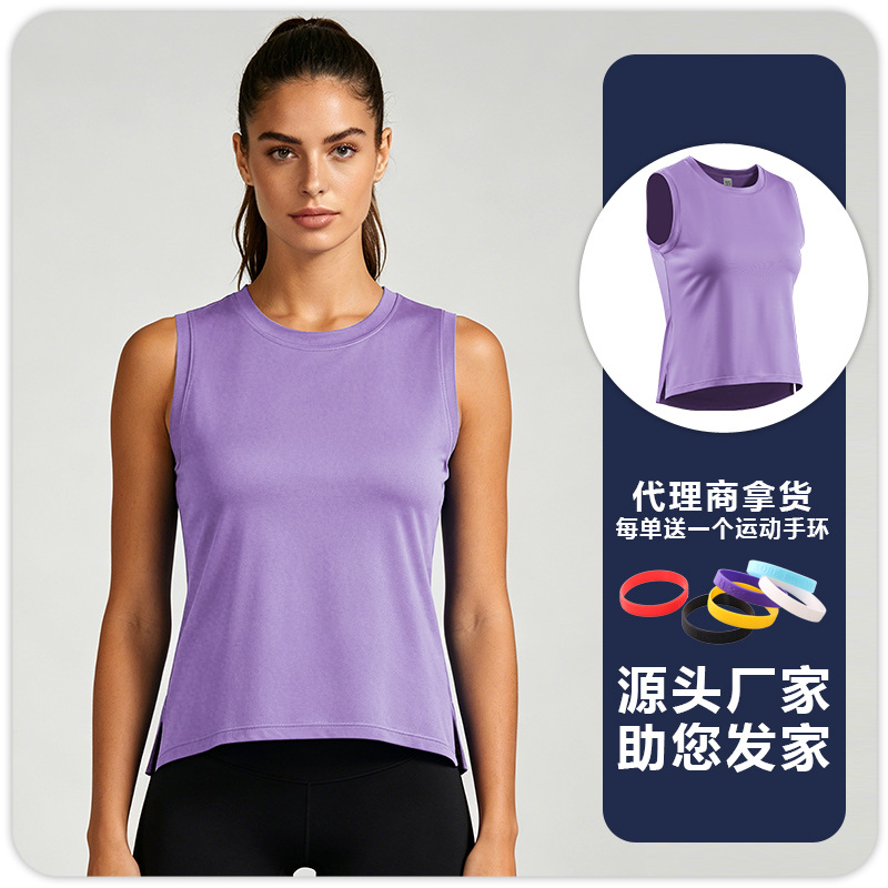 F8210 chaleco de yoga de mujer con camisa de entrenamiento de maratón sin mangas que absorbe el sudor