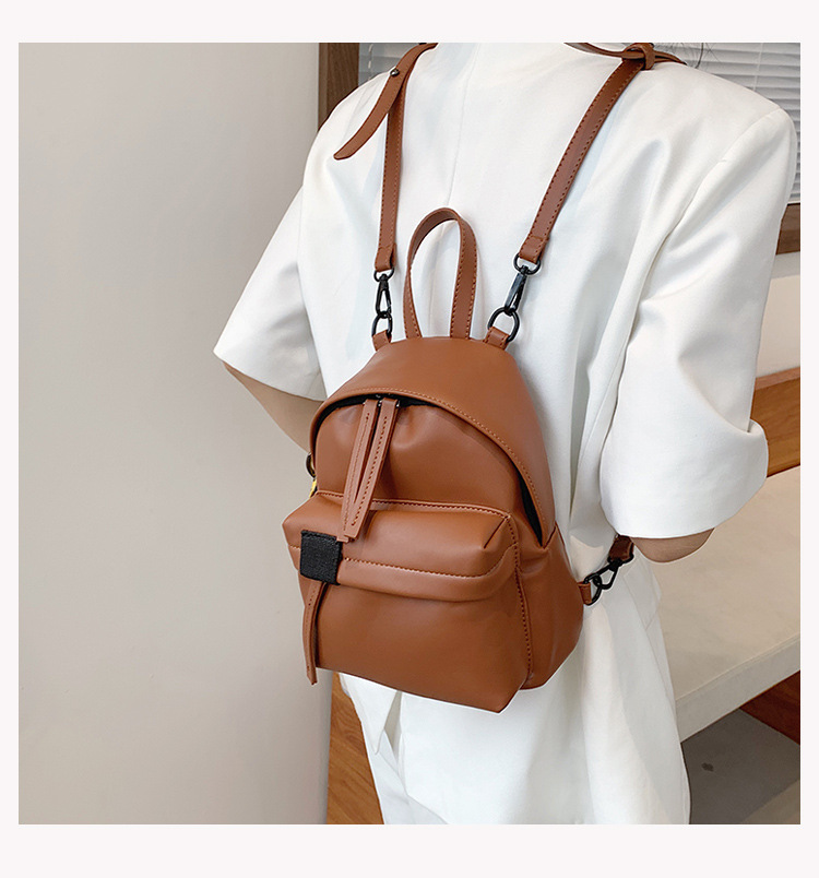 Korean Fashion Solid Color Mini Backpack display picture 7