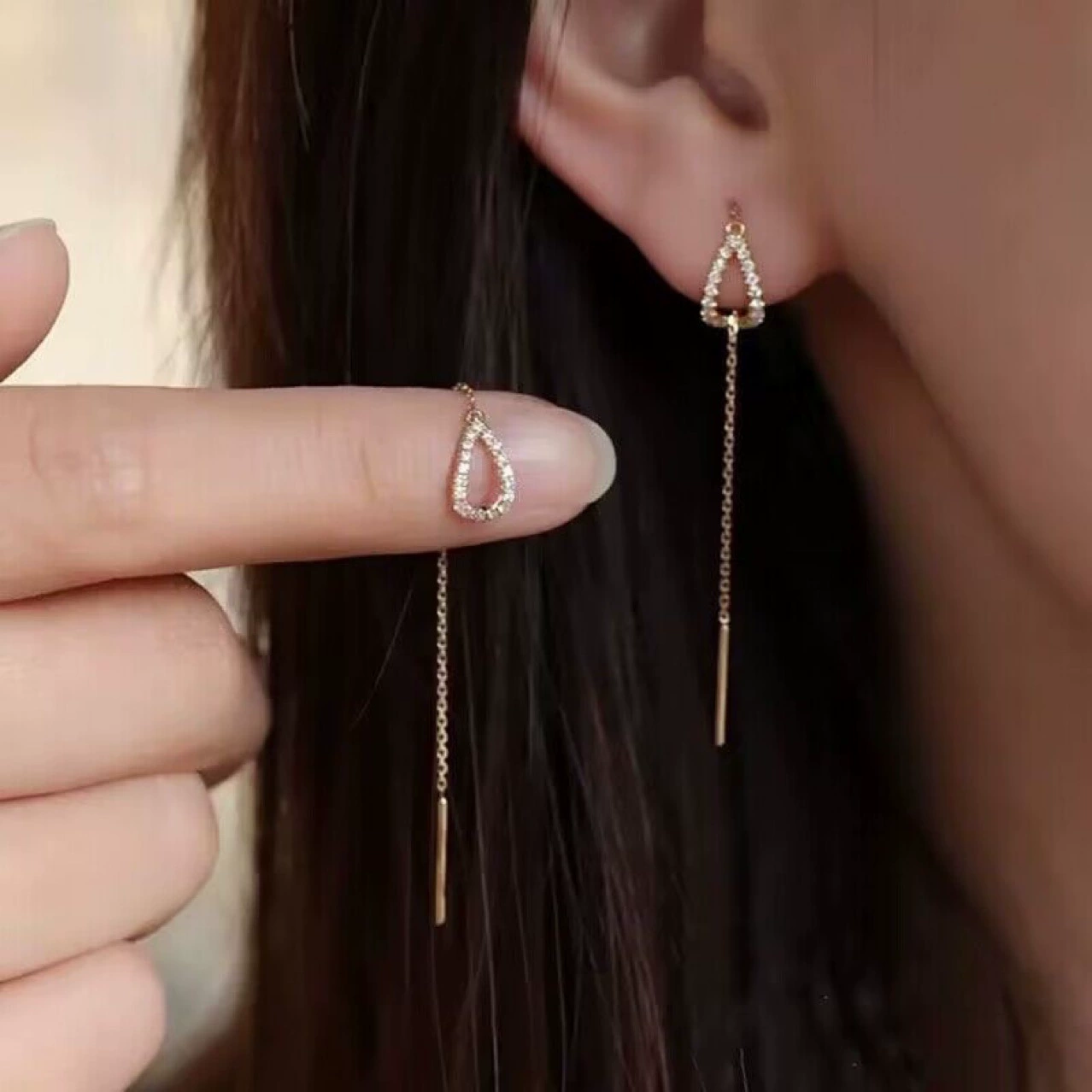 Серьги с кисточками, простой и элегантный дизайн