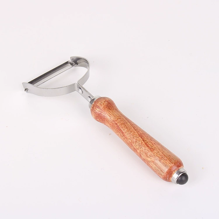 Creative wooden handle peeler, stainless steel melon and fruit peeler, apple and potato peeler, daily necessities kitchen tool