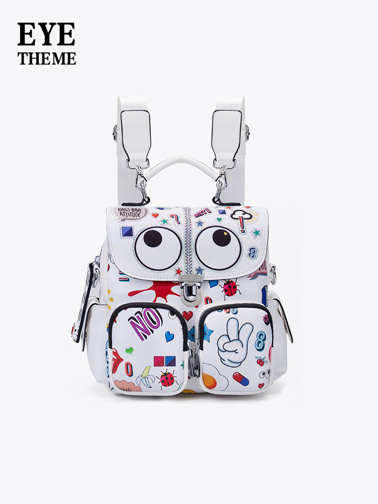 Bolso para mujer, mochila estampada nueva de 2022, bolso de viaje versátil a la moda, mochila escolar impermeable de gran capacidad, mochila 1750 #