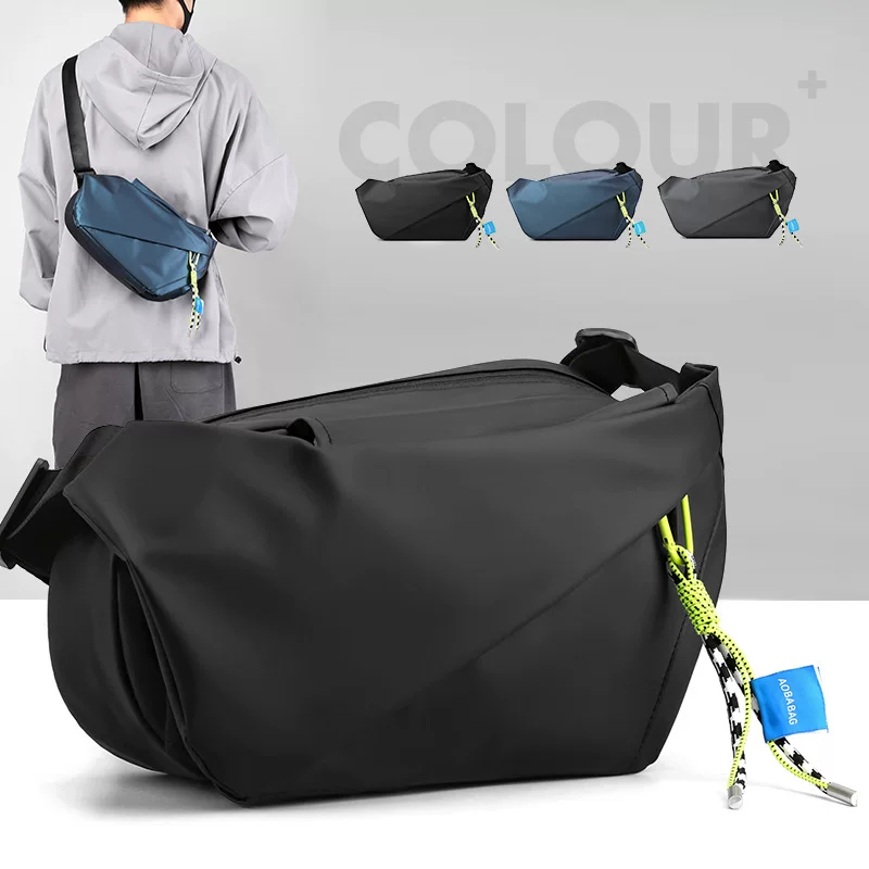 Chest bag for leisure, trend backpack one shoulder