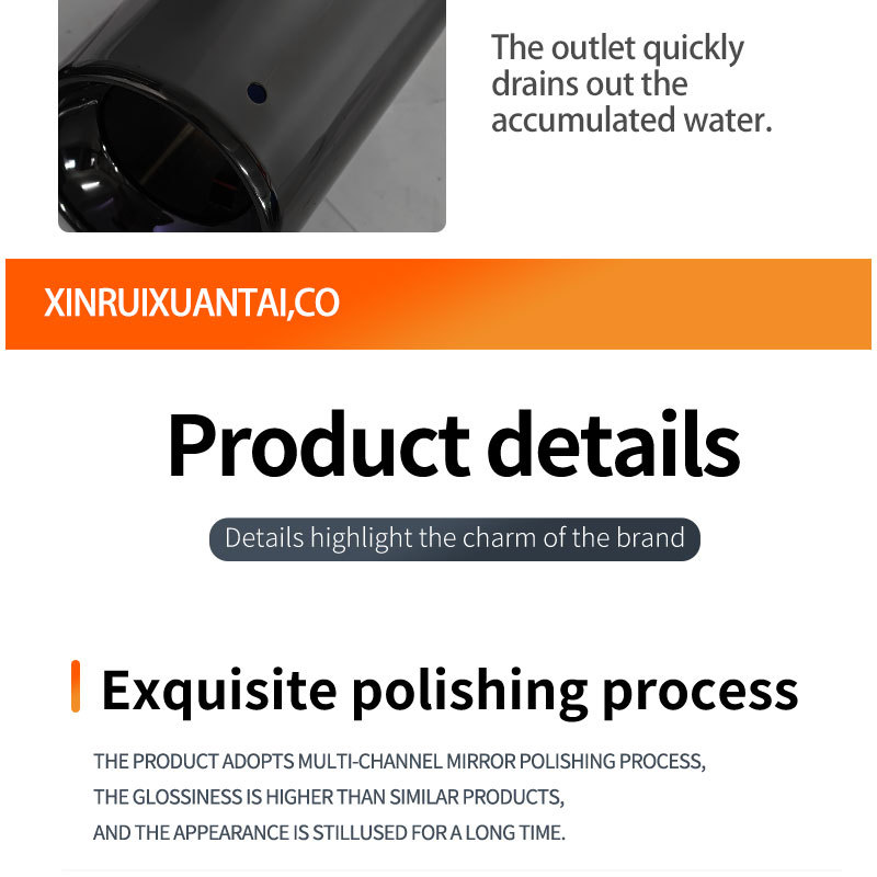 Suitable for 16-19 Model Bmw New X1 Stainless Steel Exhaust Pipe Tailpipe 16-19 Direct Plug-In Tailpipe