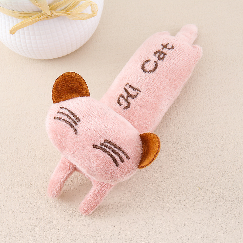 Crinkle Paper Lying Down Plush Doll With Catnip Teasing Cat Toy Self-Entertainment Pet Supplies_voghion.com