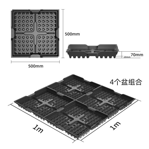 Modular roof garden planting plate Buddha grass gardening vegetable container roof greening planting pot flower pot flower box