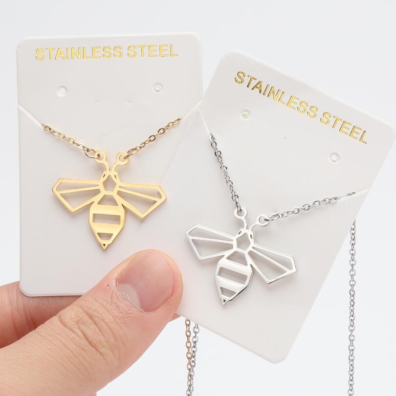 Titanium Steel Cute Plating Bee Necklace display picture 7