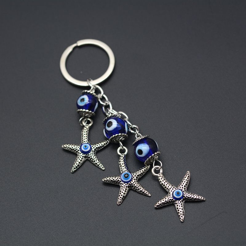 Palma llavero turco ojos azules joyería Fatima mano aleación colgante casa adornos de pared