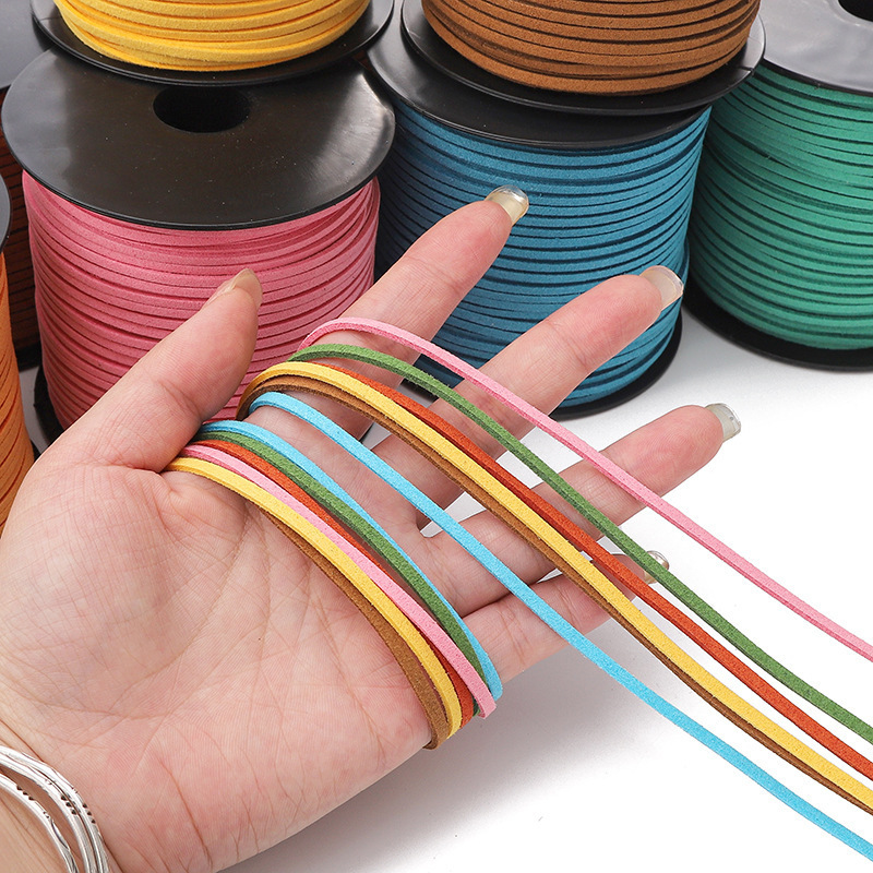 Korean Velvet Suede Cord 3mm Heirloom Dream Catcher Material Weaving Necklace Cord Handmade DIY Bracelet Cord Accessories