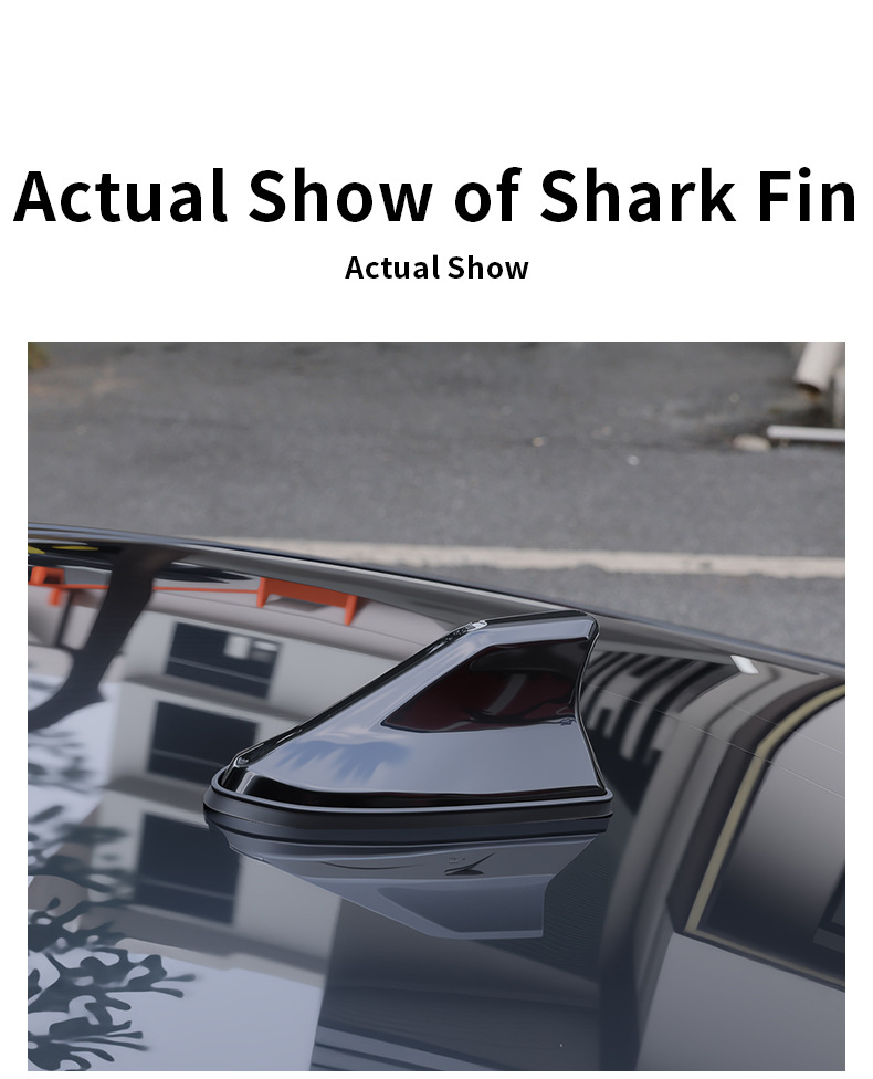Factory new modified shark fin antenna with radio receiver, car roof decoration, signal booster, front-mounted car antenna